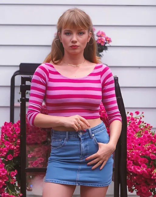 Who is the cool, captivating actress seen here just as her breakthrough role sent pulses racing and launched a Hollywood career filled with thrills, seductions, and sharp edges?1