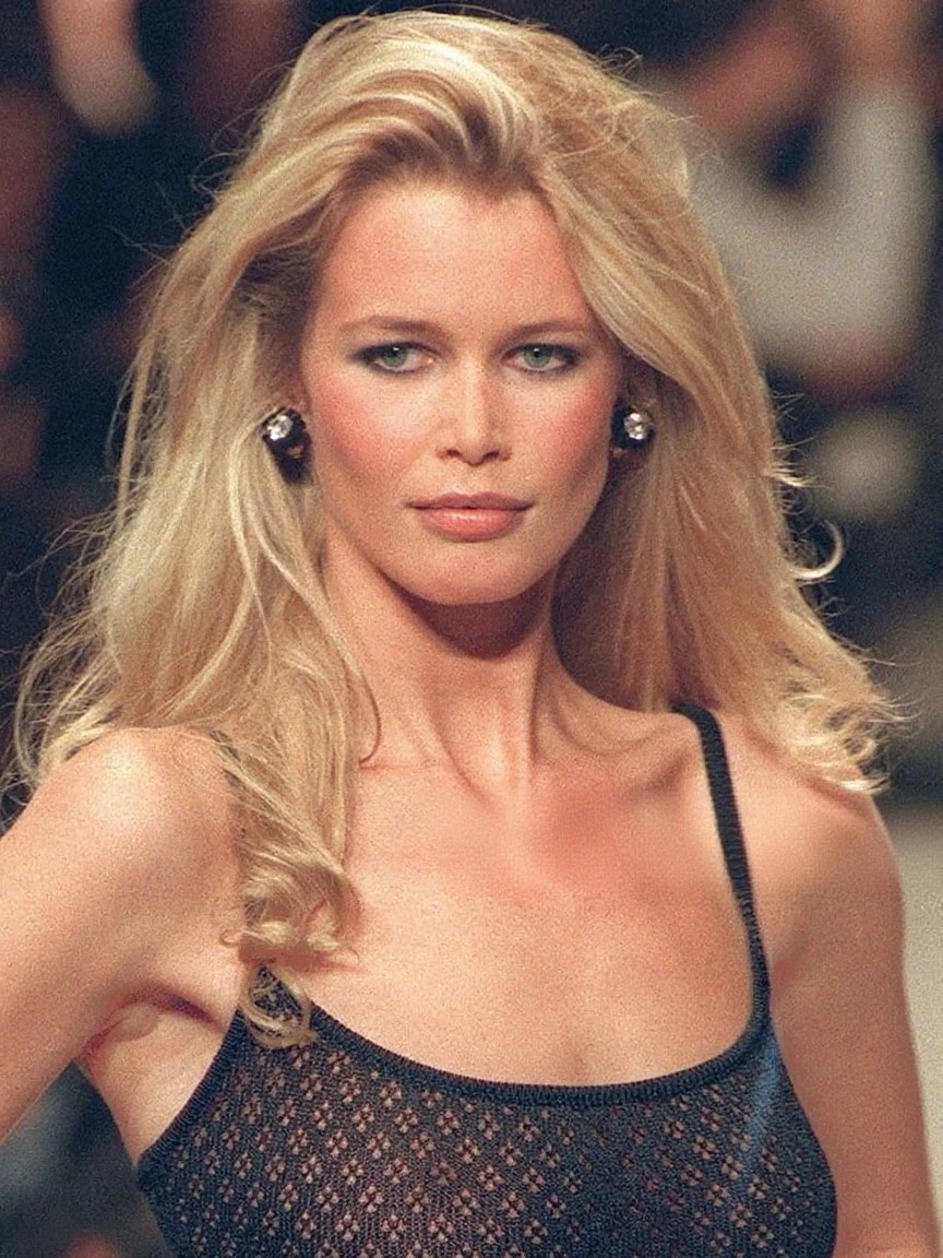Claudia Schiffer was a famous model in the 90s, and now she's 52