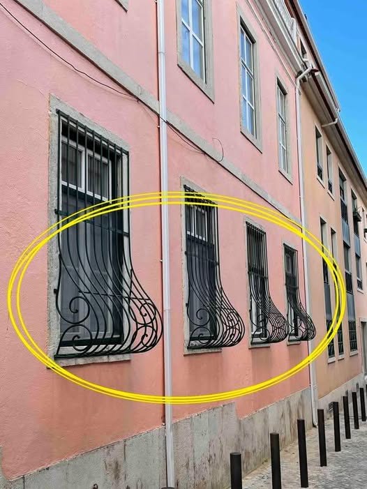 If you see window grills with a curve at the bottom here’s what it means.