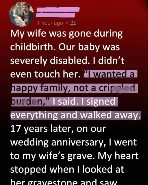 My heart stopped when I looked at her gravestone and saw...