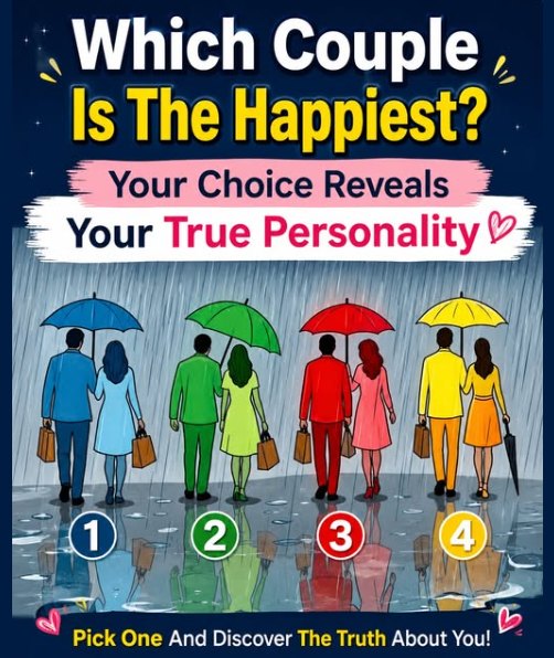 Which Couple Is The Happiest? Your Choice Reveals Your True Personality