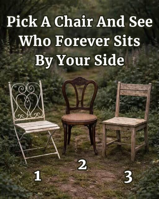Pick A Chair And See Who Forever Sits By Your Side... See more