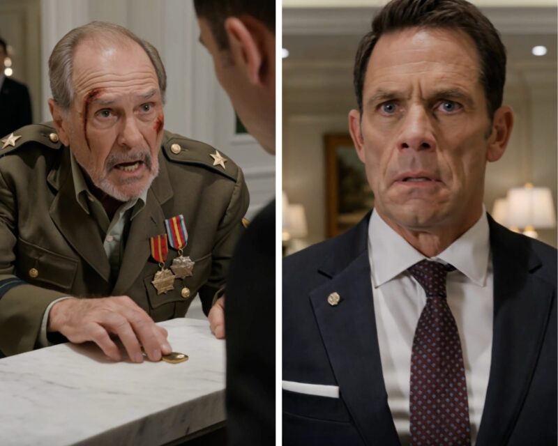  PART 2:  The Security Guard Tried to Remove the Old Veteran from the Luxury Hotel… Then the Billionaire Guest Stood Up in Shock