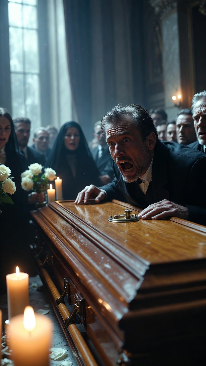 A GRIEVING SON FORCED OPEN HIS FATHER’S COFFIN… THEN THE WIDOW’S EMPIRE COLLAPSED IN FRONT OF EVERYONE