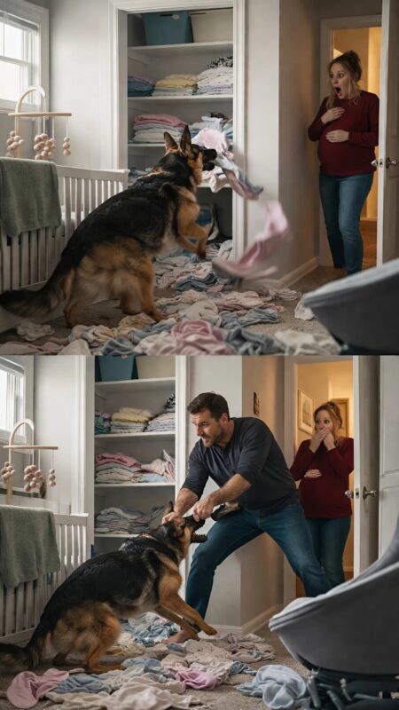 My dog suddenly started barking at my pregnant wife and even lunged toward her, and then began throwing things out of the closet: we were shocked when we discovered the reason for such strange behavior