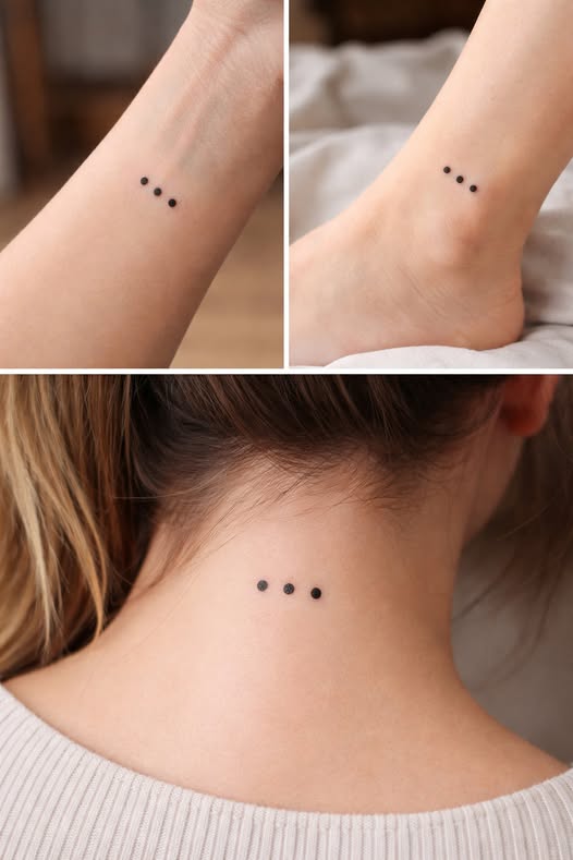 What is the meaning of the three dot triangle tattoo?