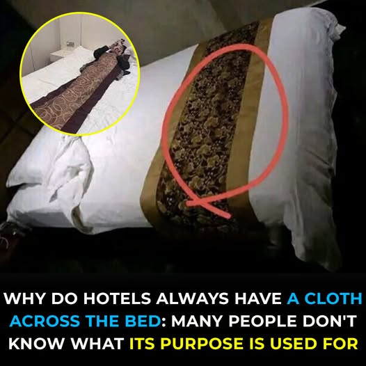 Why do hotels always have a cloth across the bed: many people don't know what it's purpose is used for