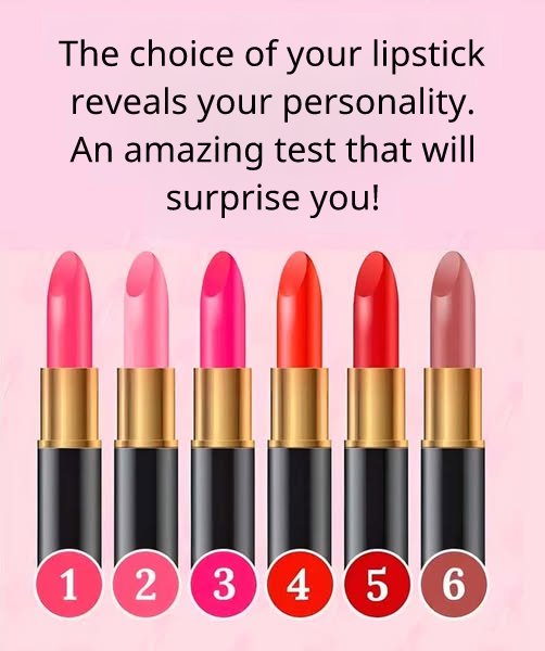Your choice of lipstick reveals your personality...