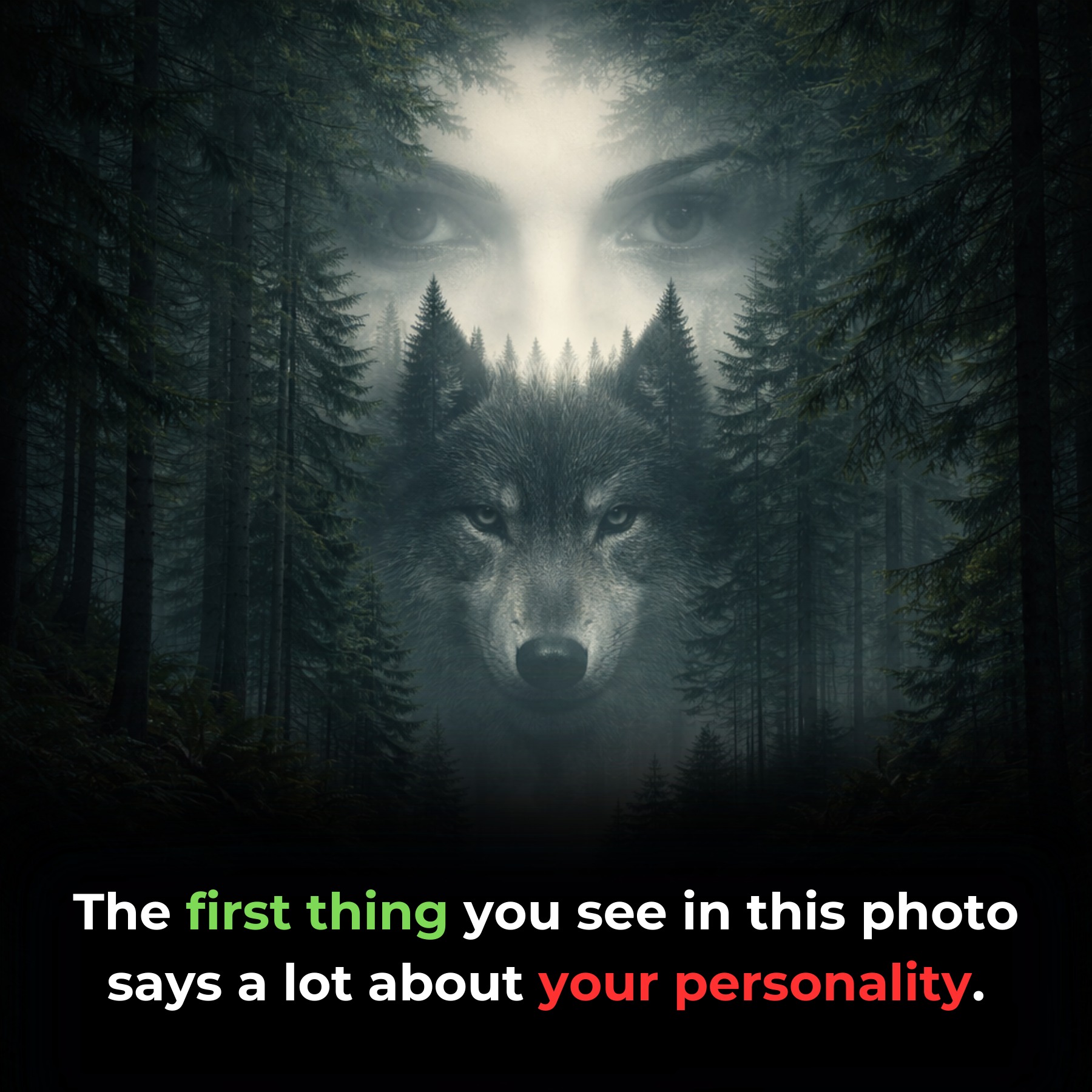 The first thing you see in this photo says a lot about your personality.