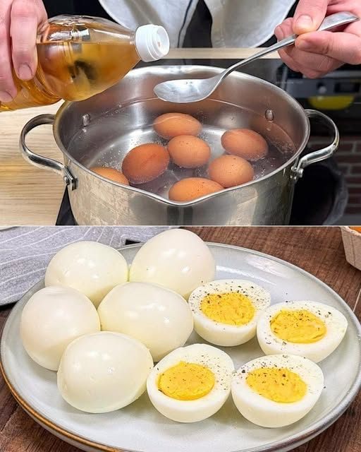 THE TRICK TO PERFECTLY BOILED EGGS! No more hard-to-peel shells. Just avoid...