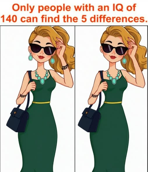 Only people with an IQ of 140 can spot the 5 differences....