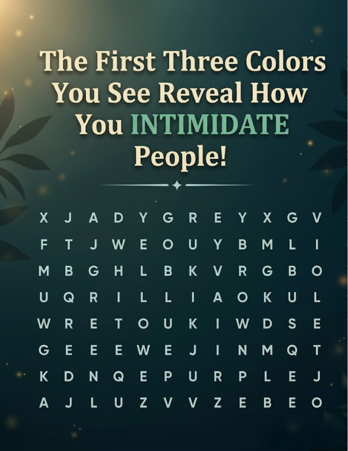The First Three Colors You See Reveal How You Intimidate People.... SEE MORE