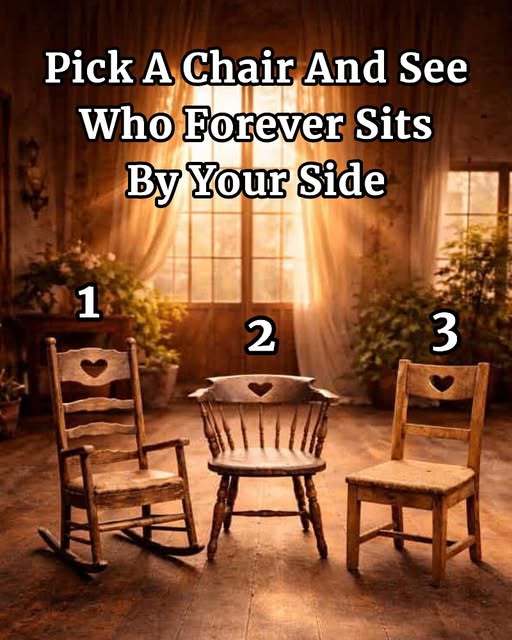 Pick A Chair And See Who Forever Sits By Your Side... See more