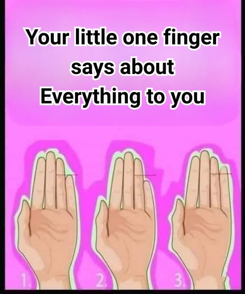 Your little one finger says about Everything to you...