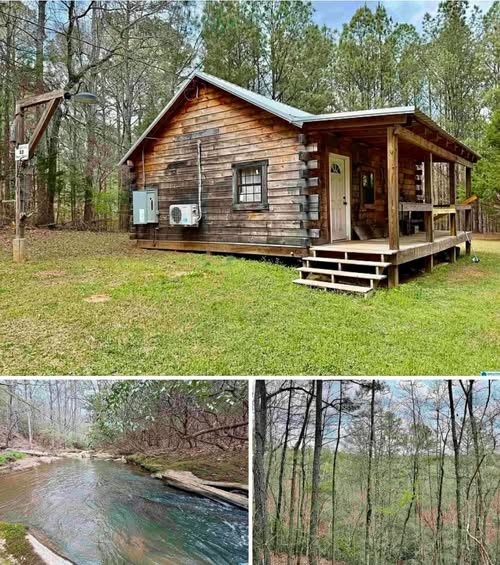 $79,000 / Private Recreational Retreat with Hunter’s Cabin, Creek Frontage, and 20 Scenic Acres: