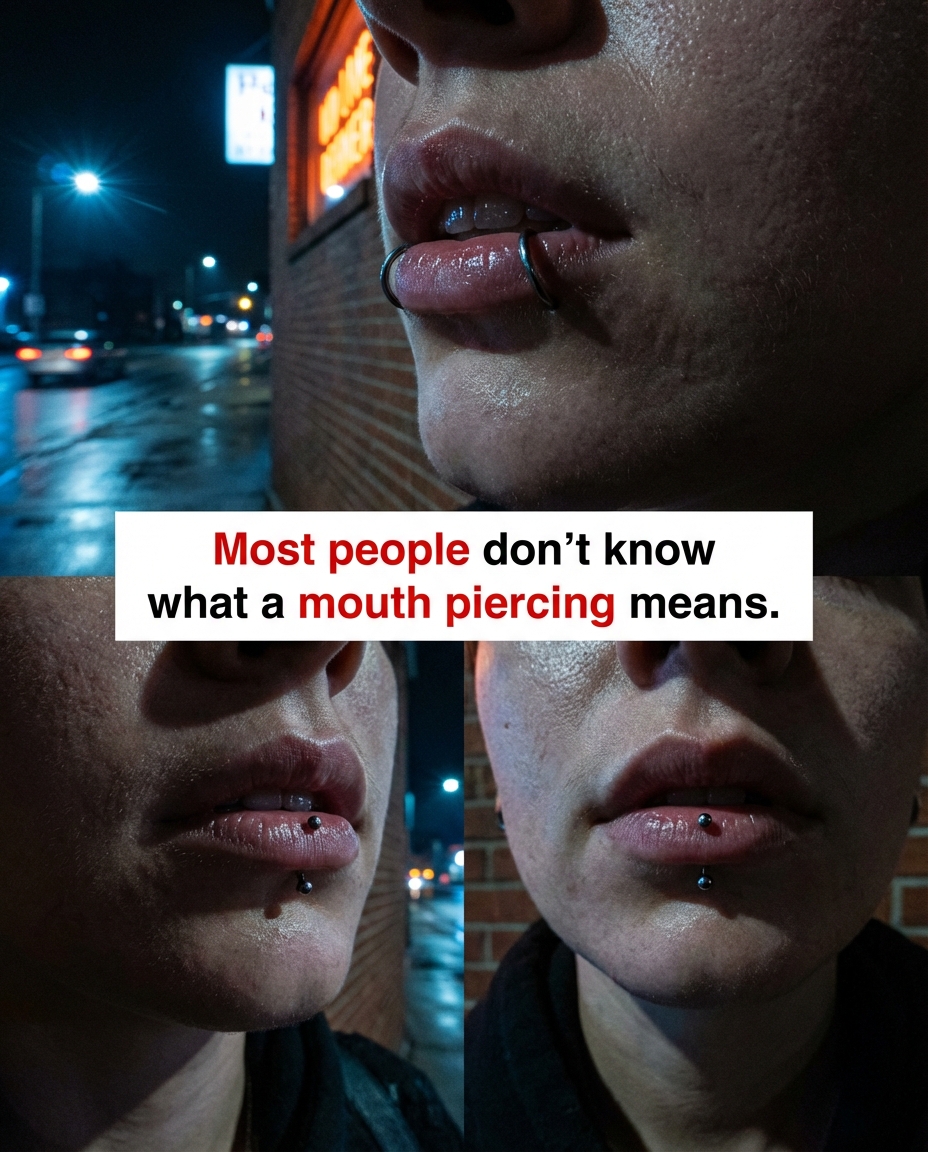 Most people don't know what a mouth piercing means...