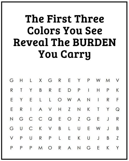 What Do the First Three Colors You Spot Say About You?
