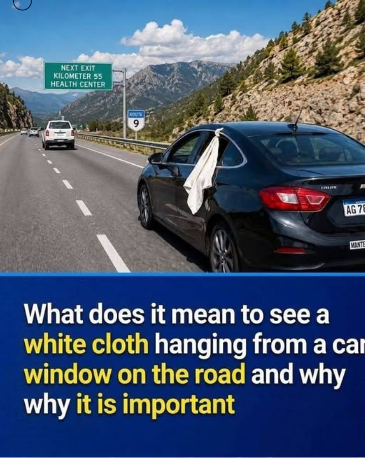 Why Some Drivers Place a White Cloth on Their Vehicle...