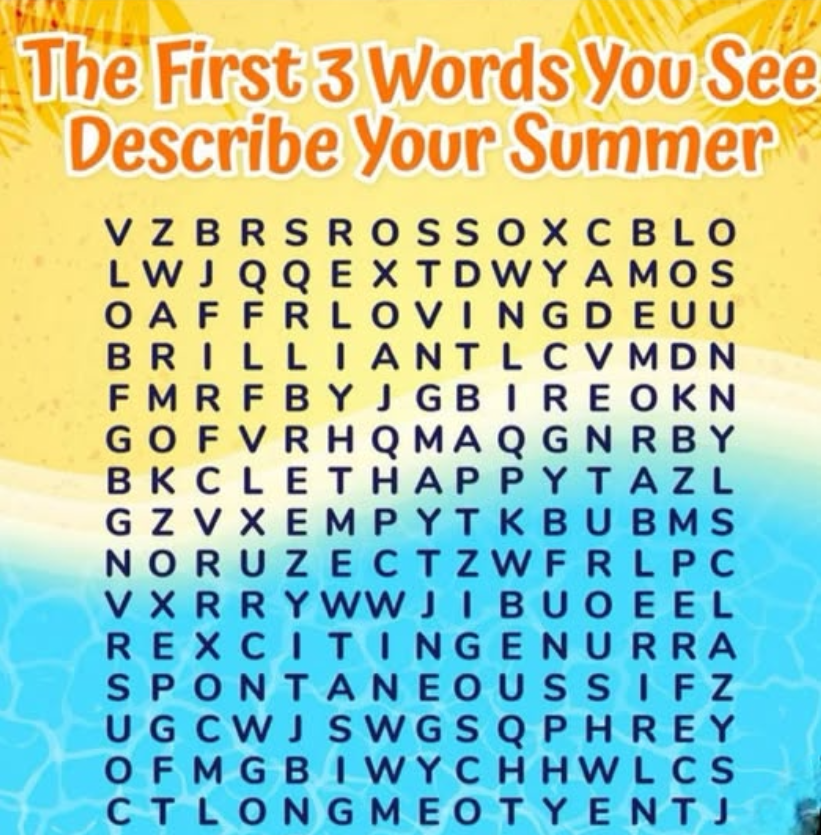 The First 3 Words You See Could Reflect Your Summer Vibe
