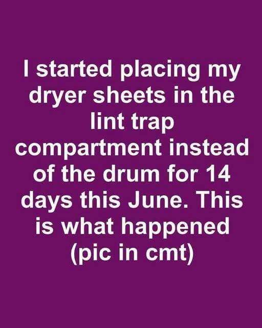 This month, I decided to try an alternative dryer-sheet method for two weeks...