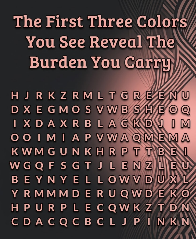 Take a Look: What Are the First Three Colors You Notice?