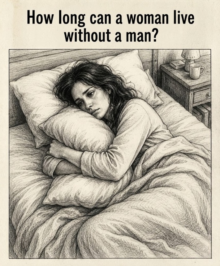 How long can a woman live without a man?