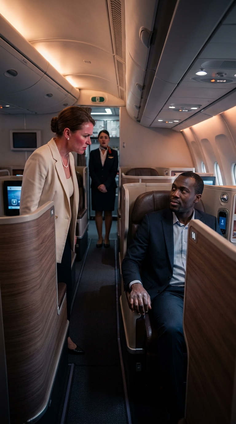 A Woman Refused to Give Up a First-Class Seat — Then Froze at Who the Passenger Really Was