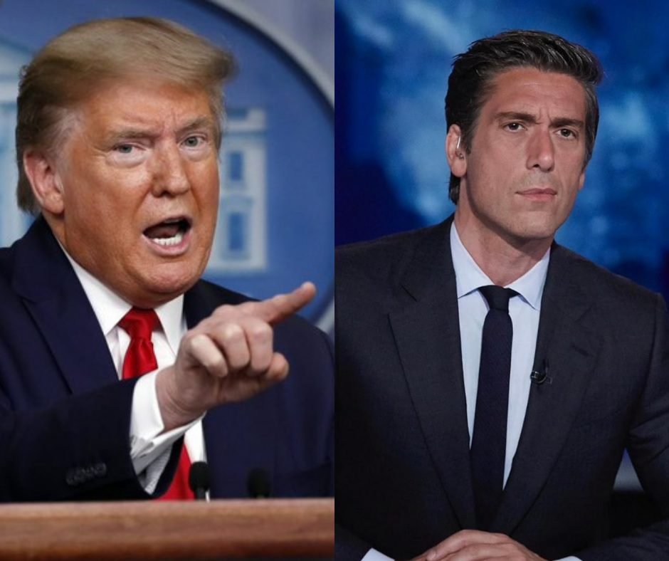 DONALD TRUMP CONFRONTS DAVID MUIR ON LIVE BROADCAST AFTER COMMENTS ABOUT BARRON TRUMP SPARK BACKLASH7!001