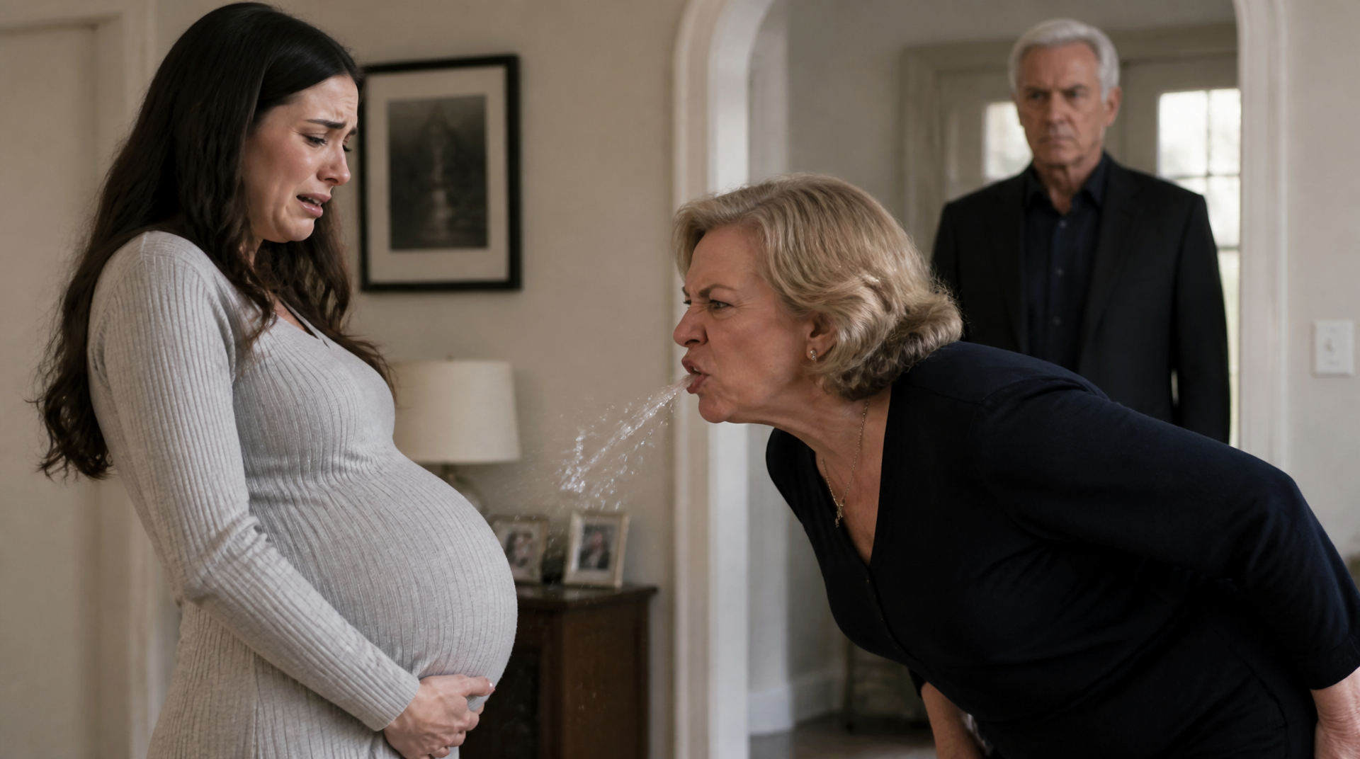 “That Baby Should’ve Never Existed”—My Mother-In-Law Spat On My 8-Month Pregnant Belly, Not Knowing My Silent Father Had Just Walked In Behind Her.