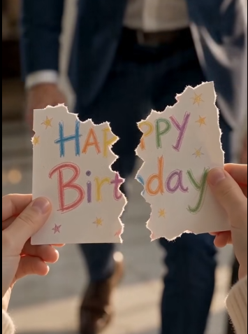 She Tore His Daughter’s Birthday Card. A little girl prepares a sweet birthday card for her father with love