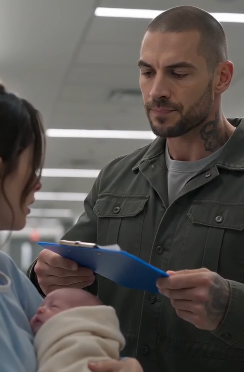 MY HUSBAND ABANDONED ME AND OUR NEWBORN AT THE HOSPITAL—THEN A TATTOOED STRANGER SIGNED THE “FATHER” LINE… AND REVEALED THE SECRET THAT BROUGHT MY EX-HUSBAND TO HIS KNEES