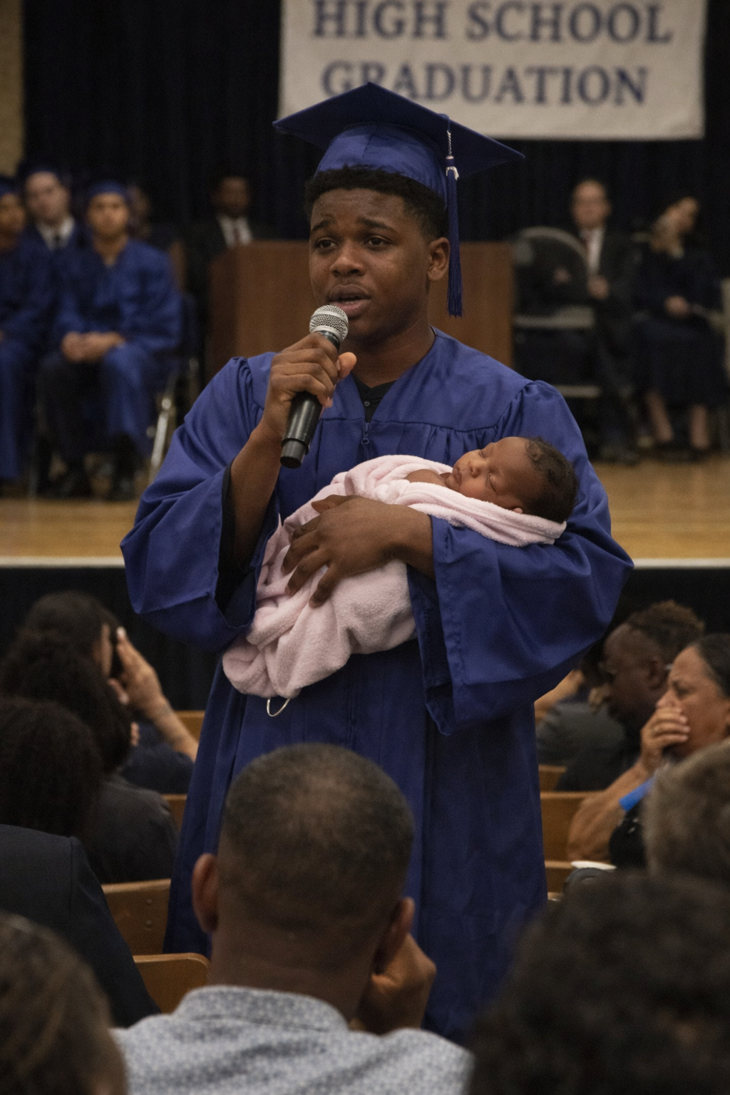 Son Graduates With Newborn, Silencing Critics With His Speech