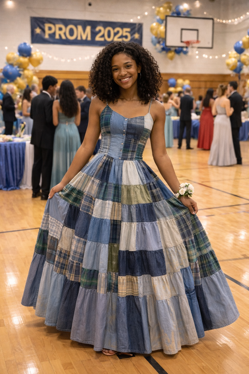 Student Transforms Dad's Shirts into Prom Dress, Classmates Laugh Until Principal Intervenes