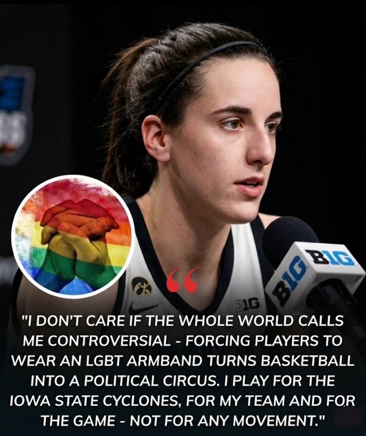 Caitlin Clark's Statement on Mandatory LGBT Armbands Sparks National Debate