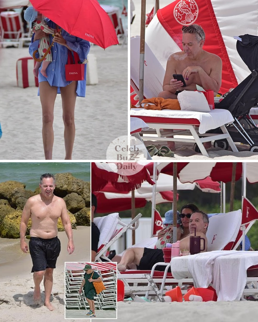 Greg Gutfeld, Elena Moussa, and Baby Mira Enjoy Miami Family Vacation