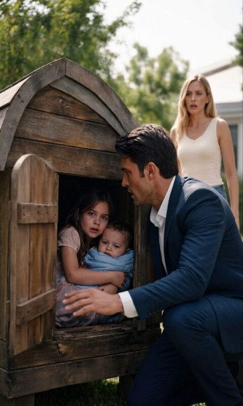 A Wealthy Man Returns Home to Find His Children Locked in a Doghouse, Instantly Changing His Life