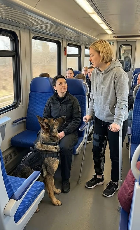 Disabled Girl Sits Next to Female Navy SEAL, But Her Military Dog's Guard Mode Raises Concerns
