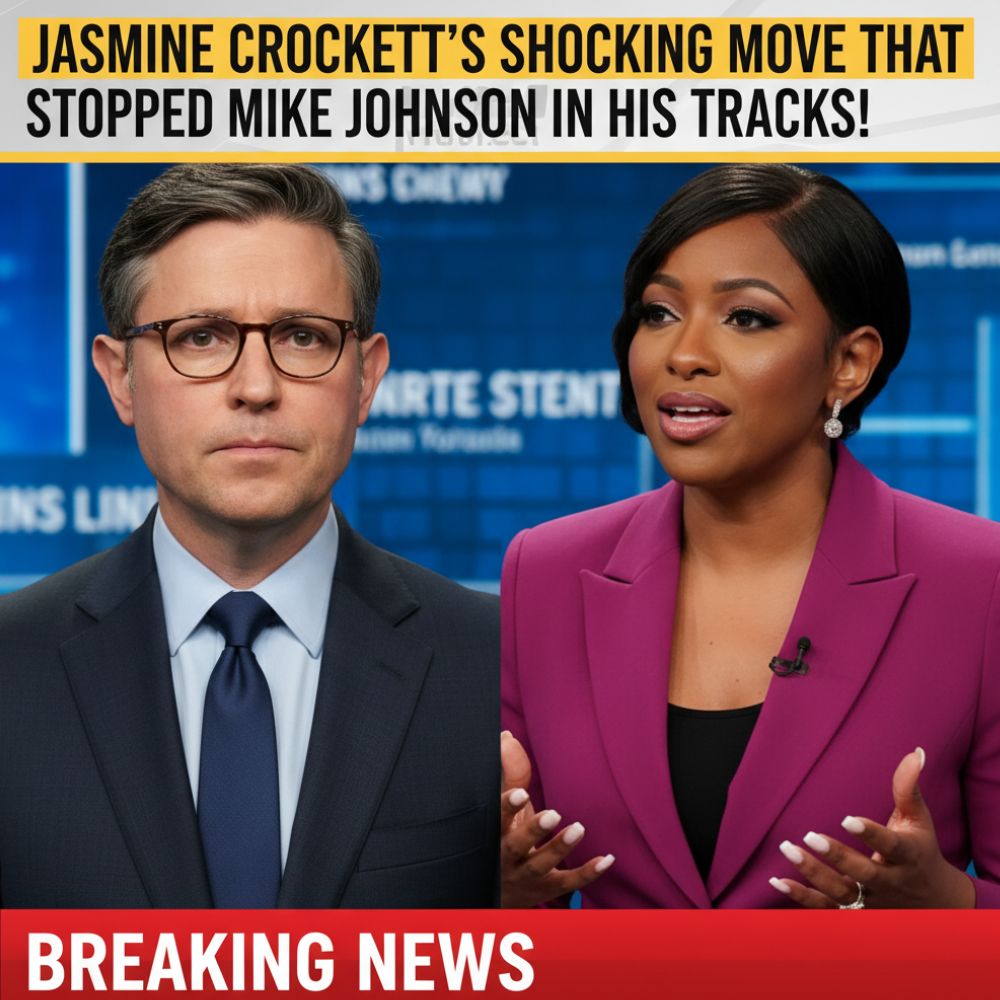 Mike Johnson's Attempt to Remove Jasmine Crockett Halted by Her Document, Sparking National Debate