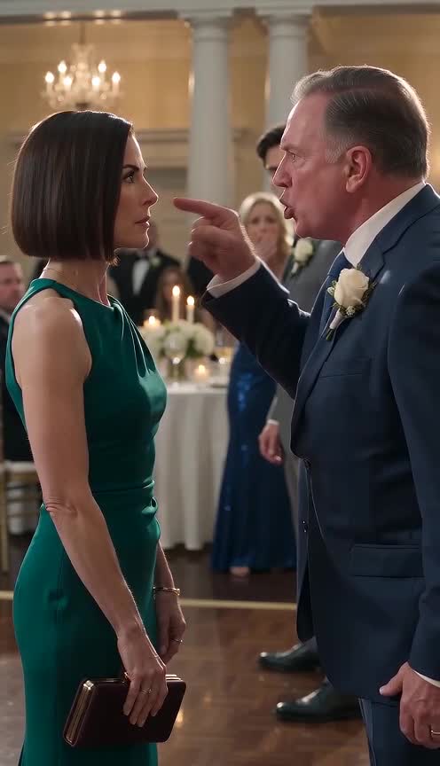 The Wedding Ended When Her Father Pointed Across the Silent Room