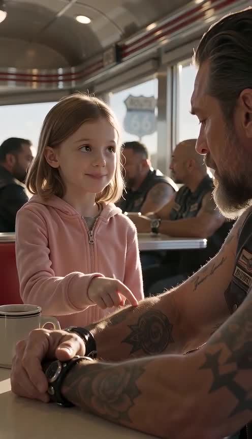 Little Girl Recognizes a Biker’s Tattoo and Reveals a Secret He Never Expected