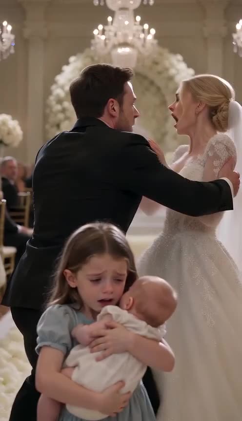 Little Girl Interrupted Billionaire Wedding With One Word That Changed Everything