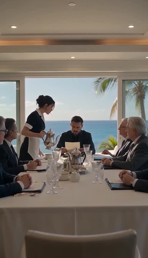 Waitress Exposes a Hidden Message That Turns a Mafia Meeting Upside Down