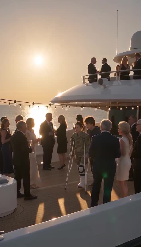 The Injured Soldier Arrived At The Yacht Party Carrying A Truth The Guests Feared