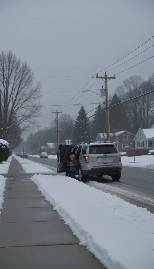 A Mother Brings Her Son To A Snowy Roadside As A Worried Couple Uncovers A Troubling Mystery