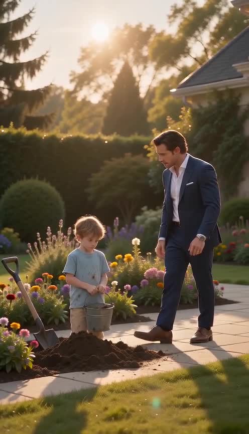 The Wealthy Man Knelt Before A Dirty Child And Faced A Buried Truth From The Garden