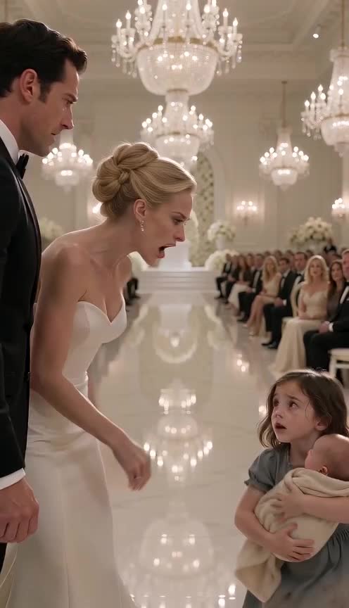 Little Girl Interrupted a Billionaire Wedding and Called the Groom Daddy