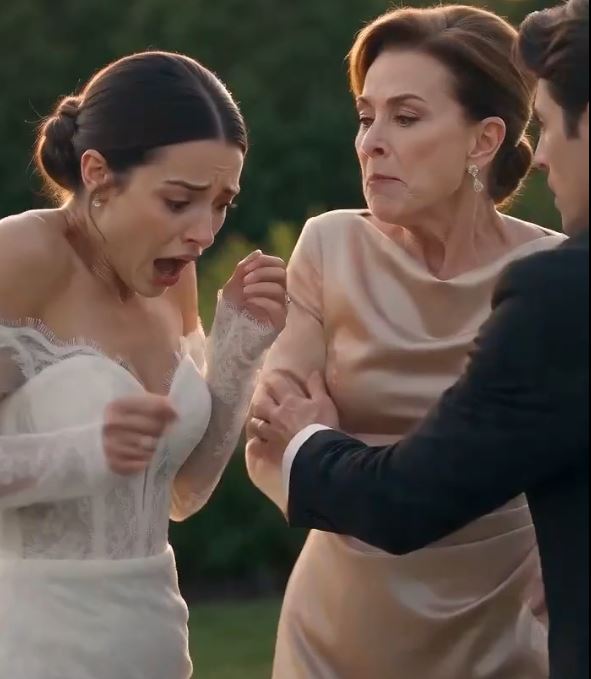 “She ripped the bride’s dress and then saw the birthmark she lost twenty years ago.”