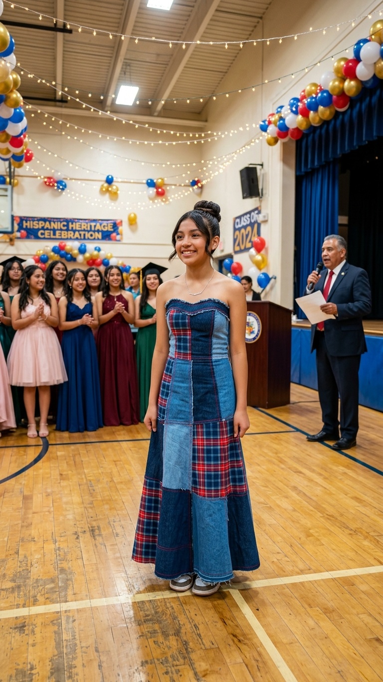 EL VESTIDO DE LA VERGÜENZA: SE BURLARON DE ELLA POR SU ROPA, PERO EL SECRETO QUE REVELÓ EL DIRECTOR HIZO LLORAR A TODA LA ESCUELA