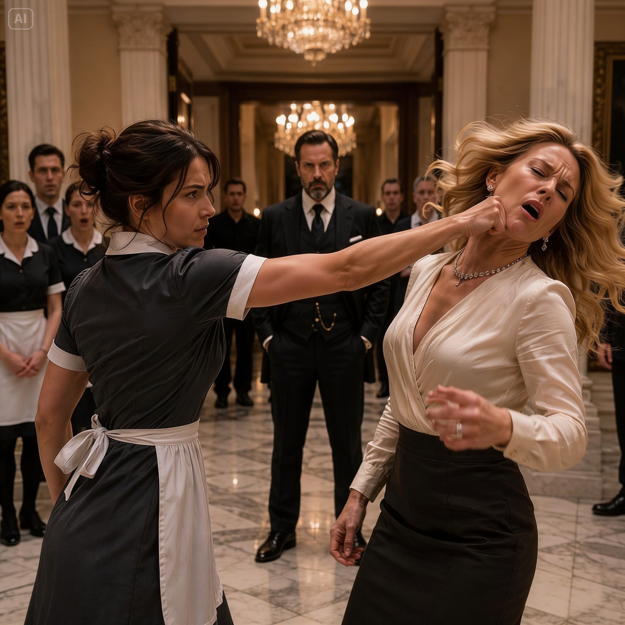 The Maid Who Dared To Punch The Mafia Boss’s Cruel Fiancée In Front Of Everyone—And Awakened The Feared Man’s Heart