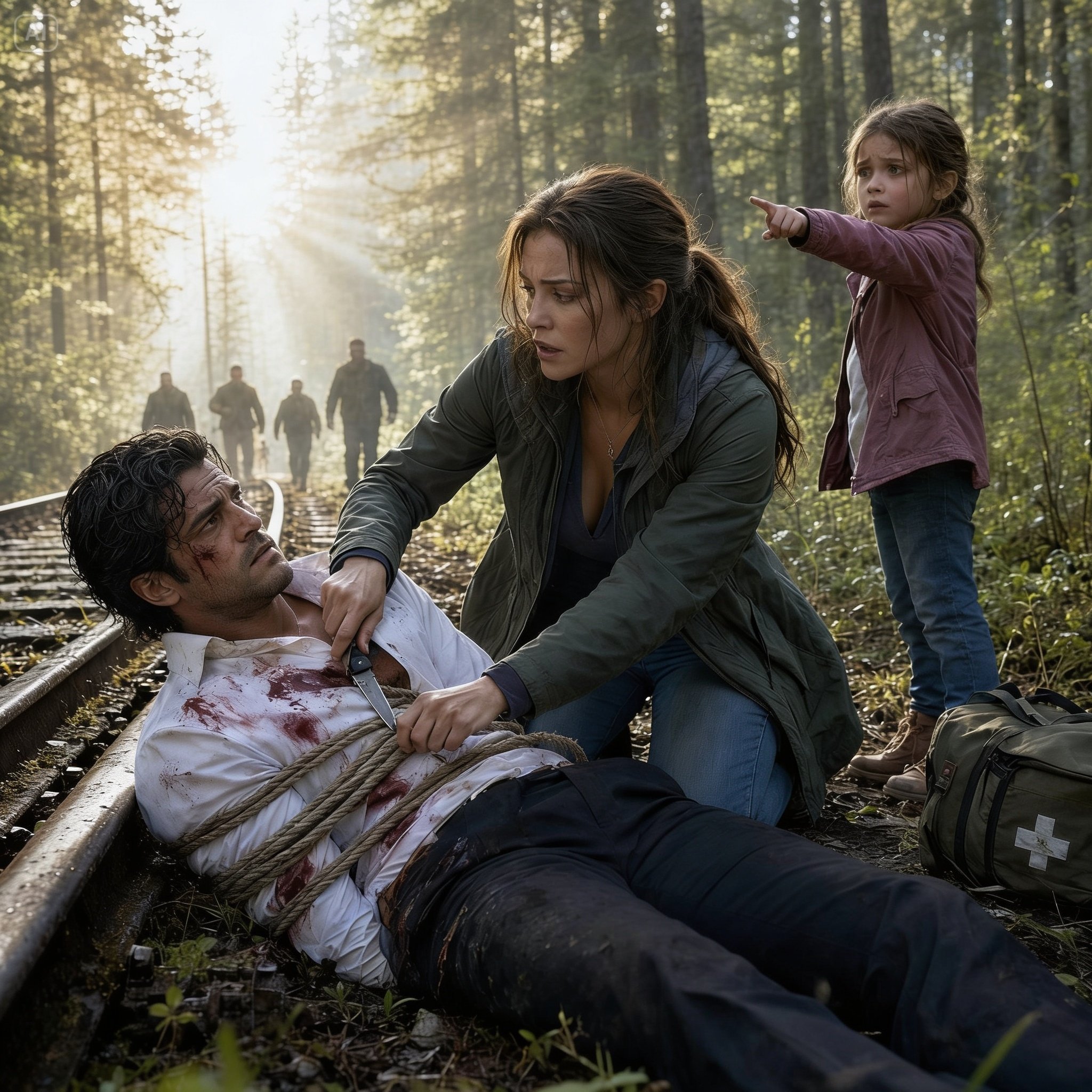 The Mafia Boss Was Left Bleeding Beside Train Tracks—Until a Widowed Nurse and Her Little Daughter Saved Him, and He Pulled Them Into the Dangerous Fortress Where Love Became Their Only Way Out